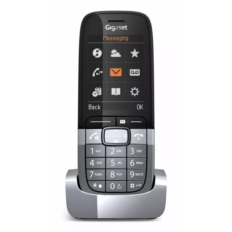 Teléfono DECT Gigaset SL850H Pro con identificación de llamadas titanio