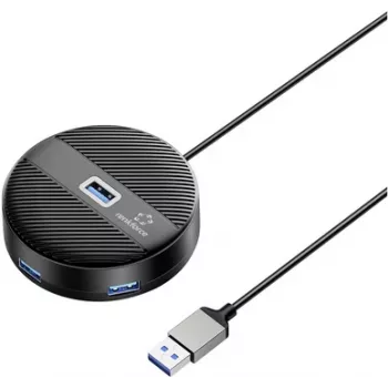 Renkforce RF-USBH-400 Hub USB 3.0 de 4 puertos negro mate (RF-6266640)