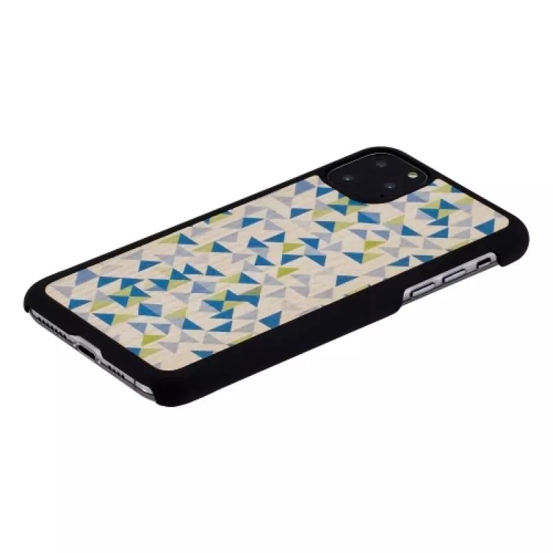 Funda para smartphone man and wood para iPhone 11 Pro Max — triángulo azul, cubierta protectora negra