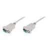 Cable de conexión módem nulo Assmann. D-Sub9 H/H. 3,0 m. Cubiertas de clip. be (AK-610100-030-E)