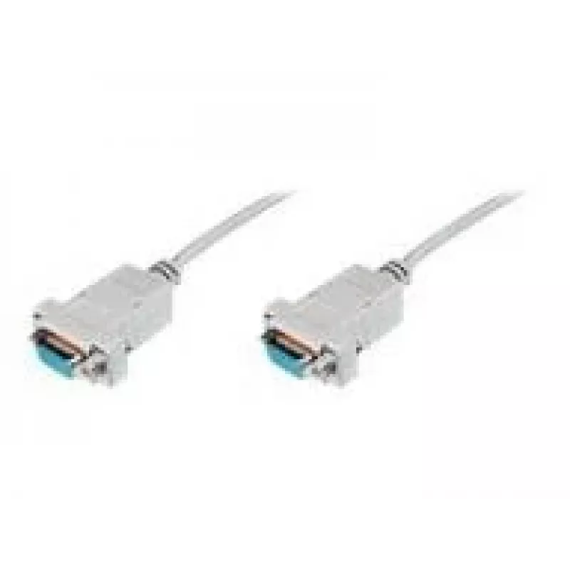 Cable de conexión módem nulo Assmann. D-Sub9 H/H. 3,0 m. Cubiertas de clip. be (AK-610100-030-E)