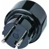 Adaptador de viaje EE. UU., Japón/conector con toma de tierra, adaptador de enchufe negro