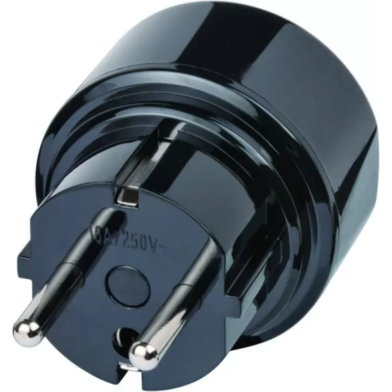 Adaptador de viaje EE. UU., Japón/conector con toma de tierra, adaptador de enchufe negro