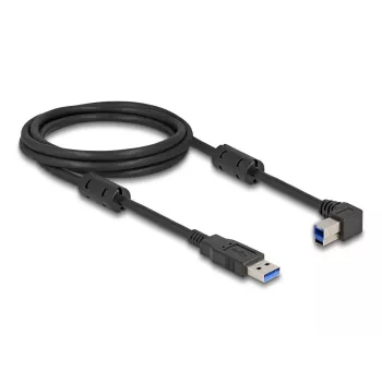 DeLOCK Cable USB conector Type-A macho a conector Type-B macho 90° en ángulo a la izquierda 2 m