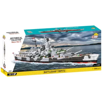 COBI 4839 Historical Collection set de bloques de construcción acorazado Tirpitz, 2810 elementos, 1:300