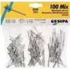 Surtido de remaches ciegos GESIPA 100 uds. modelo 1433667 (varios tamaños, aluminio/acero)