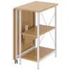 Escritorio plegable Maclean Loft, medidas: 107 x 45 x 75 cm, máx. 150 kg, con tablero, acabado haya claro, MC-411 W
