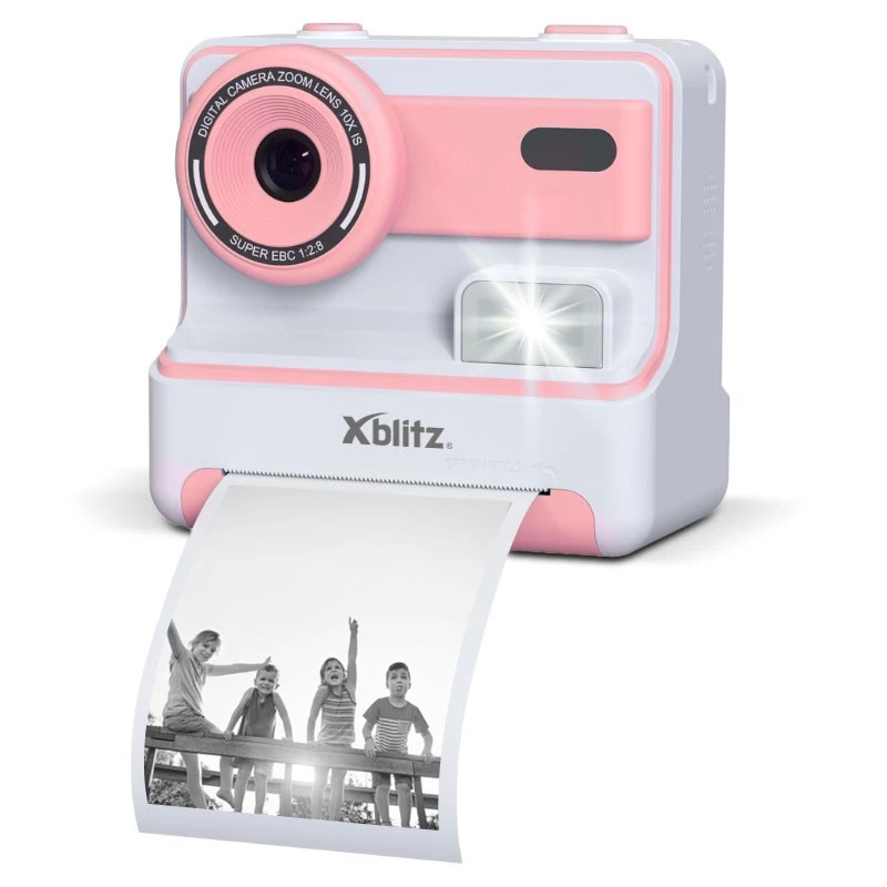 Xblitz FLASH PINK Cámara instantánea con impresora térmica para niños