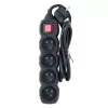 Alargador ESPERANZA ELK212K — cable de 1,5 m, 4 tomas tipo E, interior, negro