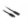 Cable USB LANBERG CA-USBE-20CC-0015-BK USB-C a USB-C 1,5 m, USB 3.2 Gen 1 (5 Gbit/s), contactos dorados, negro