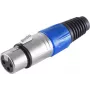 Conector XLR ShiverPeaks BS55022-B — conector hembra de 3 polos, carcasa azul