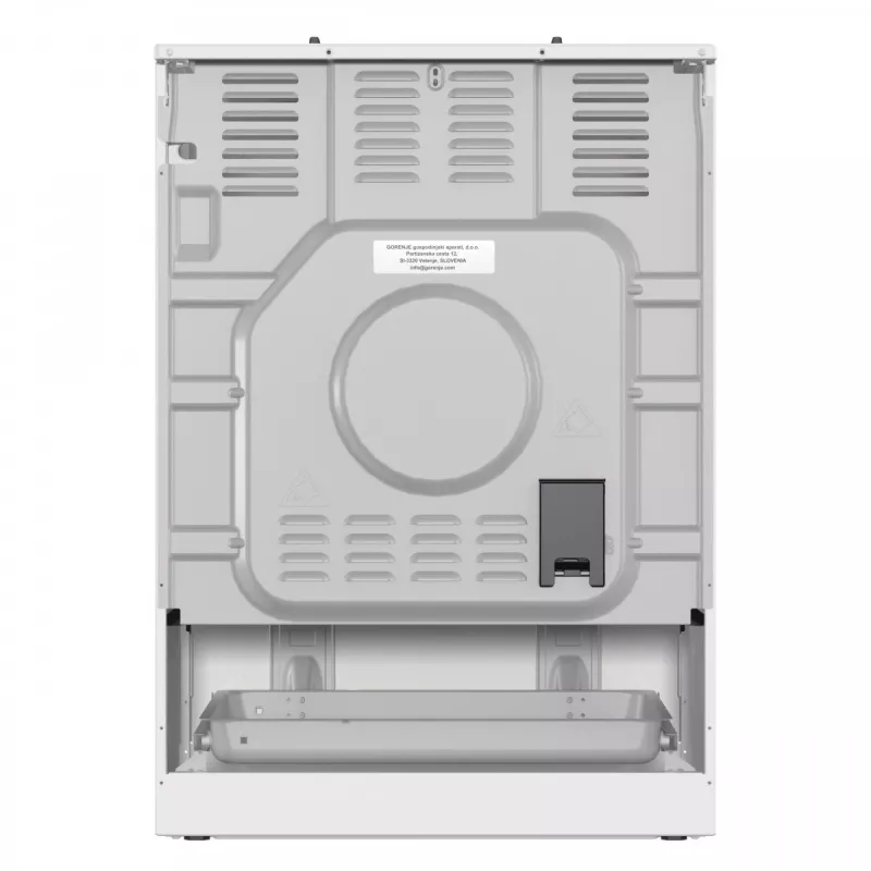 Cocina de gas independiente Gorenje GG6A10WFFM, blanca, encimera de 4 fuegos, horno de gas de 72 L, mandos frontales