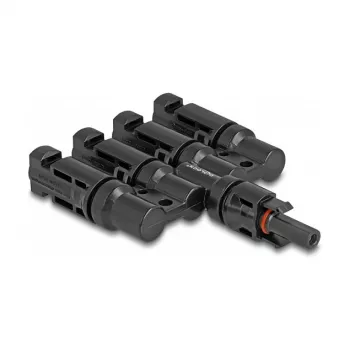 Conector de panel solar DeLOCK DL4 1 x hembra a 4 x macho negro