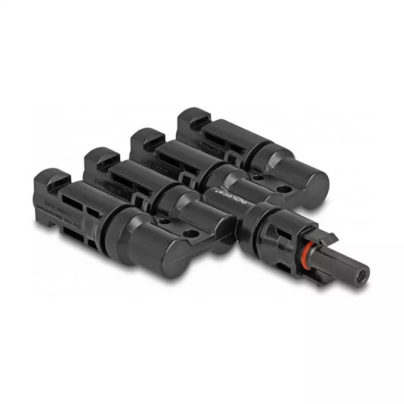 Conector de panel solar DeLOCK DL4 1 x hembra a 4 x macho negro