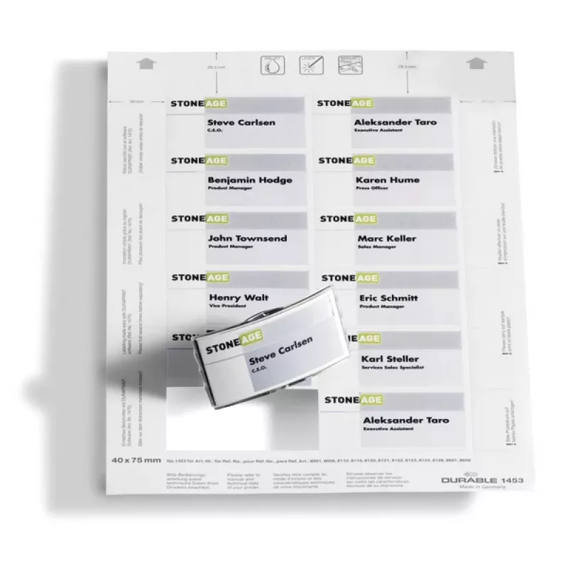 Funda insertable para tarjeta de identificación Durable 1453-02