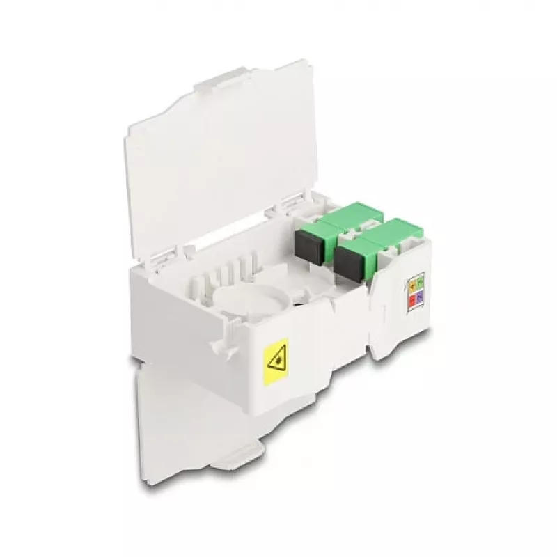 Caja de conexión de fibra óptica DeLOCK 88097 SC simplex blanca