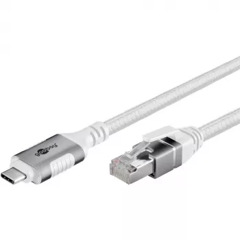 Goobay 74176 – cable adaptador de red USB 3.1 Type-C Gigabit Ethernet 2 m – tarjeta de red – 1.000 Mbit/s (74176)