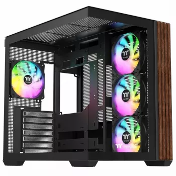 Caja semitorre THERMALTAKE Semitorre Thermaltake S380 TG ARGB Negra con cristal templado e iluminación ARGB