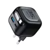 Havit UC250 A-EU cargador de viaje GaN con cable extensible, negro