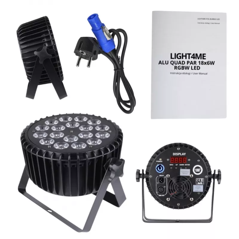 LIGHT4ME ALU QUAD PAR 18x6W RGBW - Foco de escenario