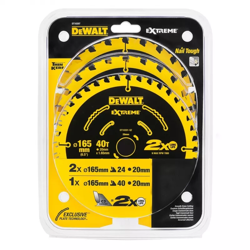 Hoja de sierra circular DeWALT DT10397-QZ 3 uds.