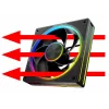 Ventilador de caja MODECOM VOLCANO LOOP 120 ARGB Reverse Fan negro 120 mm PWM 400–1400 RPM conector ARGB