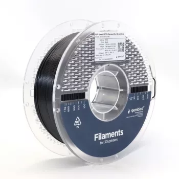 Filamento de impresión 3D Gembird PETG 1,75 mm negro 1 kg