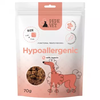 Pienso para perros PAKA ZWIERZAKA Pepe VET Hypoallergenic Insect 70 g — premio de entrenamiento, proteína 16%, grasa 12%