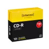 Intenso - 10 x CD-R - 700MB (80 Min) 40x - Slim Jewel Case - Soporte de almacenamiento (1001622)