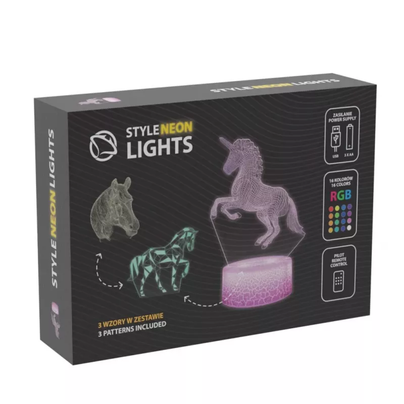 Lámpara LED decorativa Manta SNL116RGB RGB 3D caballos