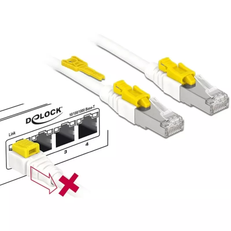 Cable de red DeLOCK 85335 RJ-45 Cat6a 5m blanco