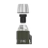 Termo THERMOS TH-170028 470 ml, acero inoxidable con aislamiento al vacío, verde oliva, 24 h caliente/frío