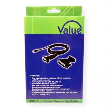 ROTRONIC-SECOMP VALUE - Adaptador serie - USB-C - RS-232 x 1