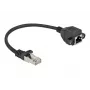 Cable de extensión de red DeLOCK Cat.6A 25 cm negro