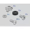 Delock kit de montaje en carril DIN - montaje en rack - negro - 4U - 48,3 cm (19
