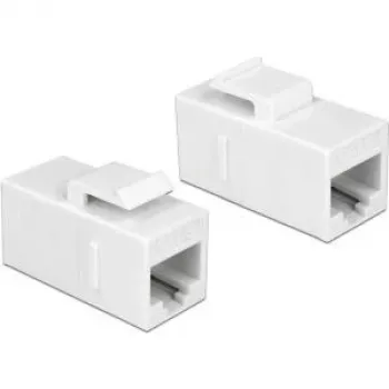Módulo Keystone DeLOCK 86379 en ángulo blanco RJ-45