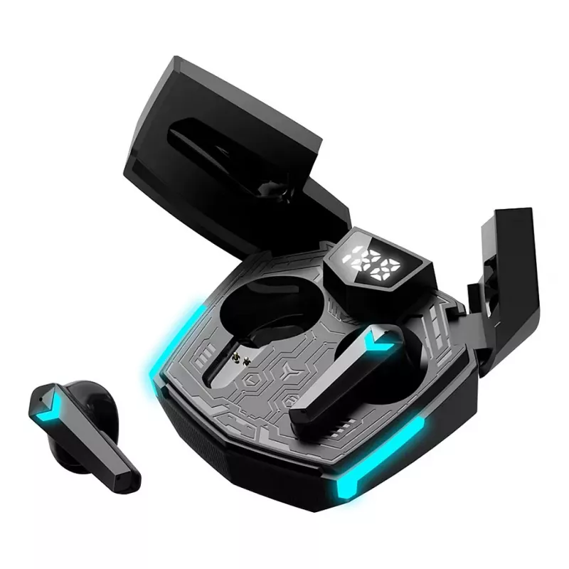 Auriculares Canyon GTWS-2 inalámbricos con gancho para el oído gaming USB Type-C Bluetooth base de carga negros (CND-GTWS2B)