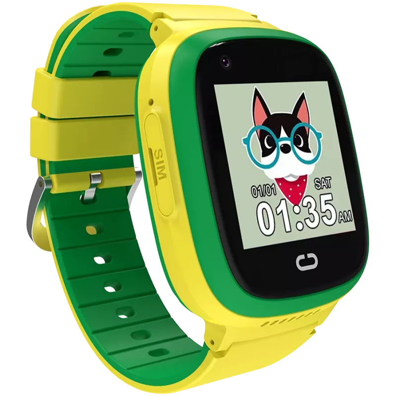Reloj infantil CANYON Sunny KW-48 vídeo 4G GPS juegos y música verde