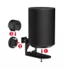 Soporte de pared MACLEAN MC-495 para 2 altavoces Sonos ERA, ángulo ajustable, robusto
