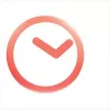 NeXtime Reloj 2615ro Focus, Ø25 cm, reloj de pared, blanco/rojo