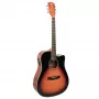 Guitarra electroacústica V-tone VEAG1 CE 4/4 madera — Dreadnought de tamaño completo, cutaway, tapa de abeto, fondo y aros de caoba, preamplificador incorporado