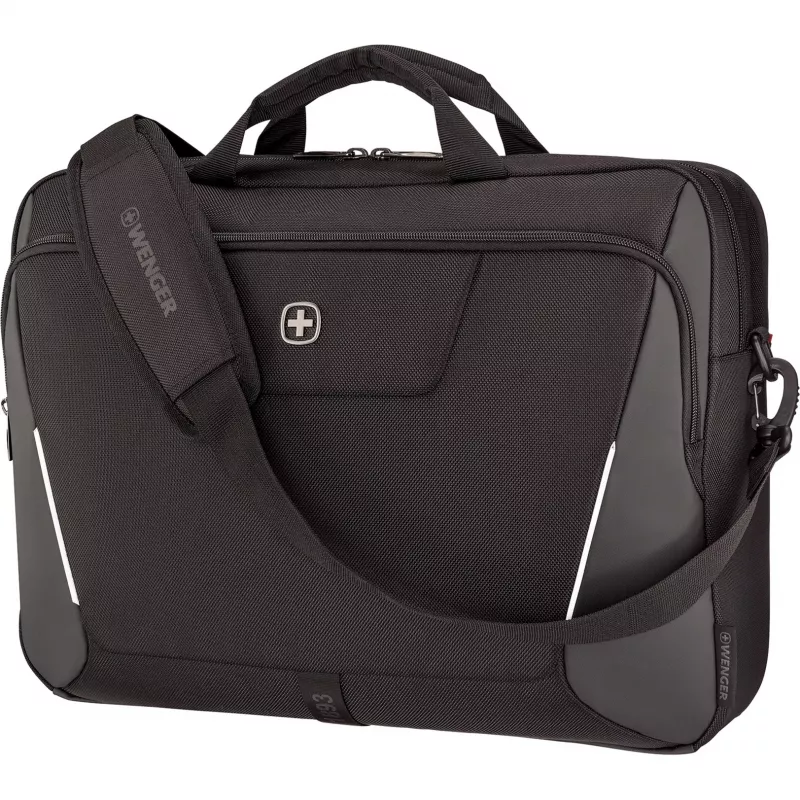 Maletín portátil Wenger XE Brief 17 – compatible con portátiles de 17 pulgadas, compartimento para tablet, negro