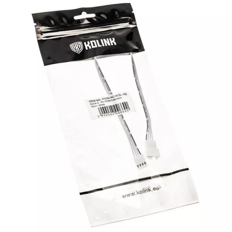 Cable de extensión 4-Pin PWM Kolink PGW-AC-KOL-162 30 cm Blanco