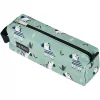 Estuche blando Herlitz Quattro Crazy Zebra Poliéster Negro Verde Blanco 215x70x80mm