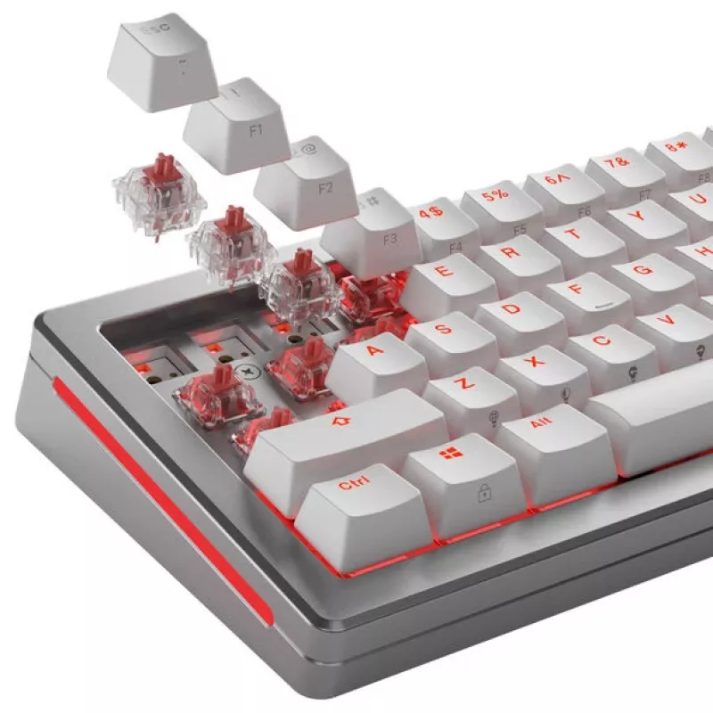 Interruptores mecánicos de teclado GLORIOUS Fox Ultralight — 5-Pin, lineales MX-Stem, 30 g, lubricados, 110 uds.