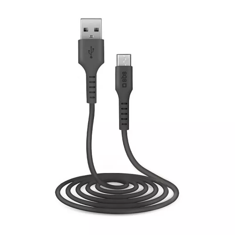 SBS TECABLEMICRO2K cable USB A Micro-USB B macho a macho negro 2 m (TEKabelMICRO2K)