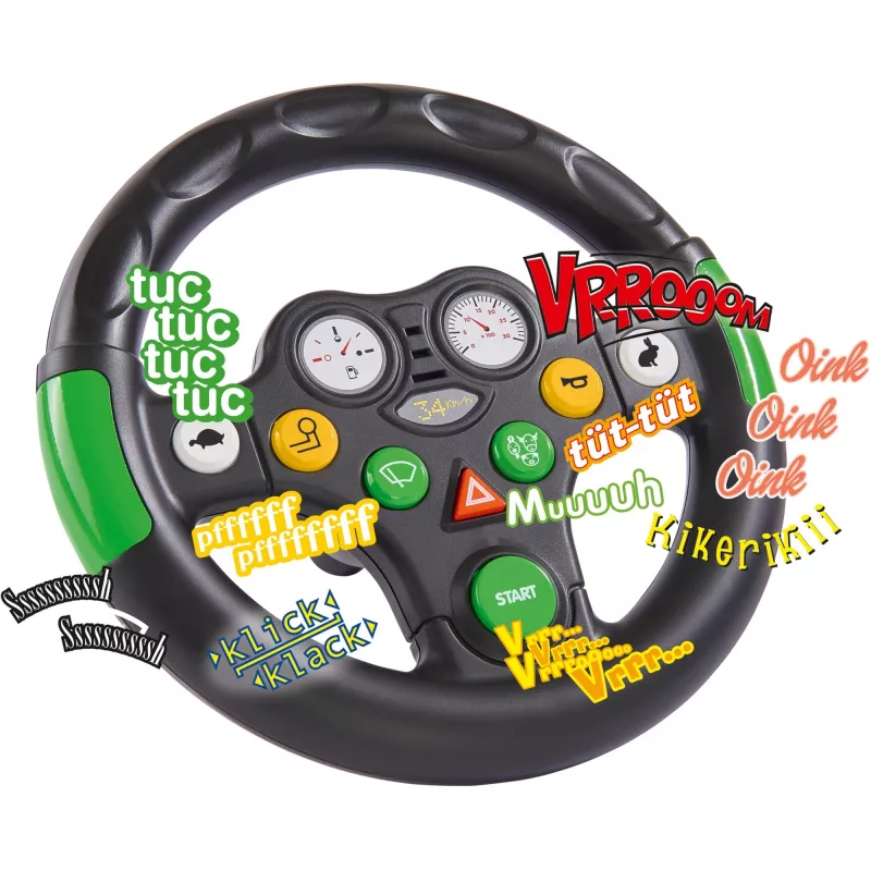Accesorio de rueda sonora para correpasillos Simba‑Dickie BIG 800056488 — negro/verde, para niños de 3–7 años, 450 g