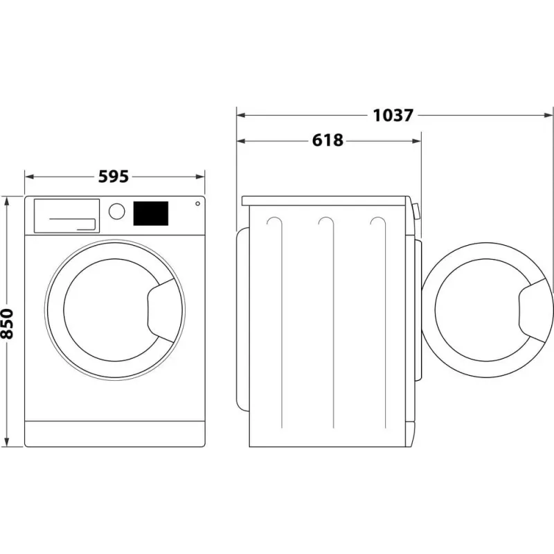 Lavadora INDESIT MTWE81495WBPL 8 kg, 1400 rpm, clase de eficiencia energética B