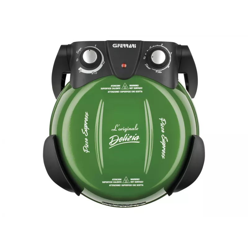 Delizia Horno de pizza G1000603 (Verde, 1.200 vatios, para pizza Ø 31 cm)