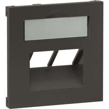 Placa ciega Legrand SEANO para 2 tomas de datos RJ45, antracita (765459)